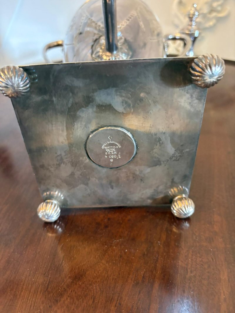 Antique Victorian Walker & Hall Sheffield Silver Plated Tea Urn / Samovar With Tap - Image 5